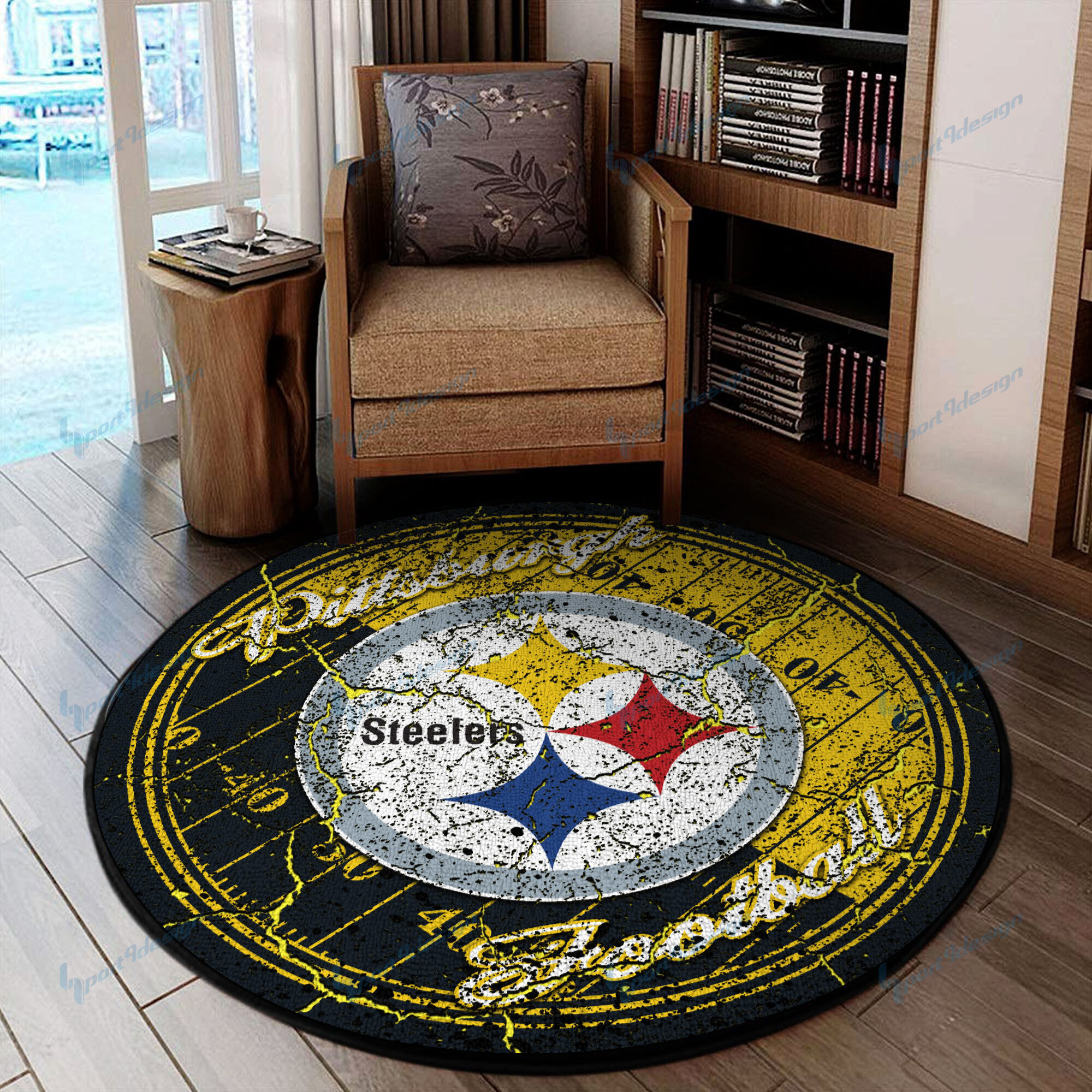 Sportswearmerch Pittsburgh Steelers NFL Round Rug For Fan