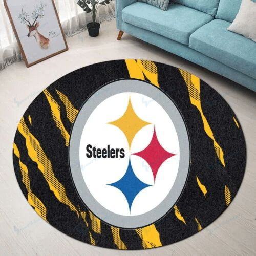 Sportswearmerch Pittsburgh Steelers NFL Round Rug For Fan