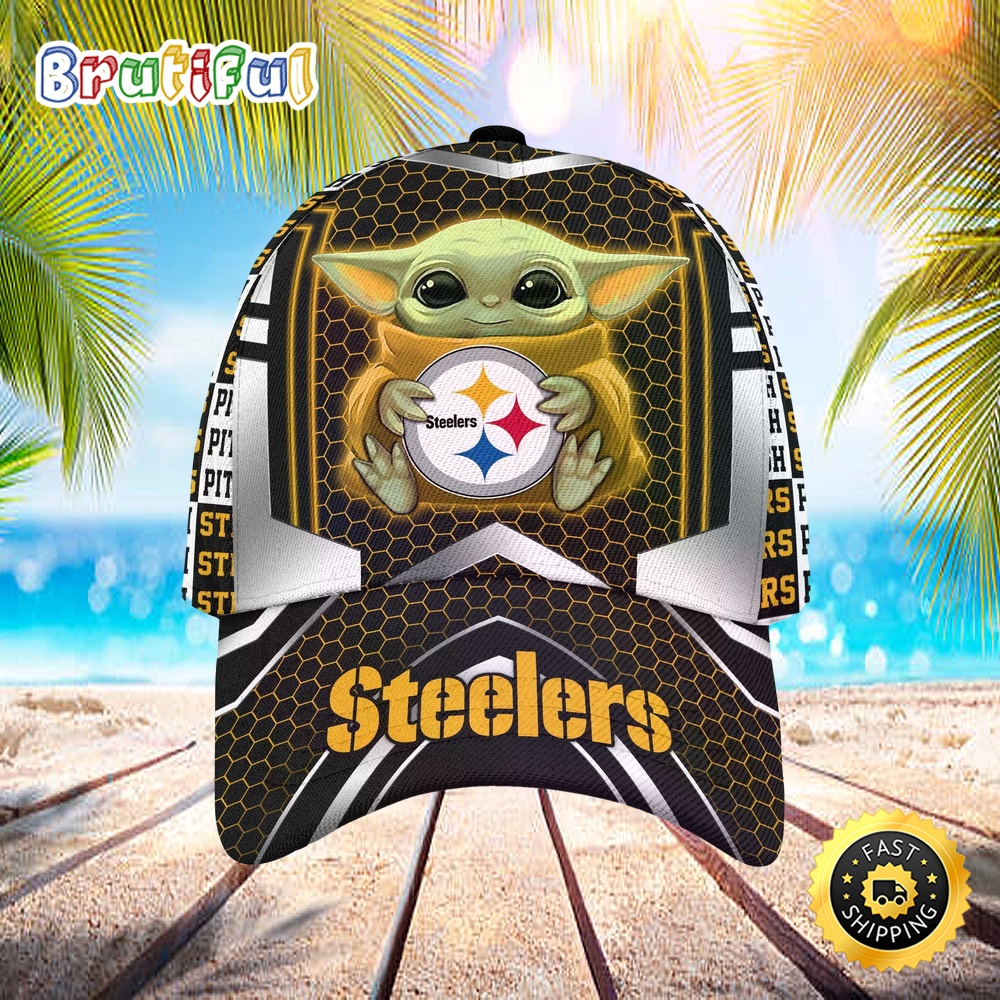 Sportswearmerch Pittsburgh Steelers NFL x Baby Yoda Classic Cap For Fan