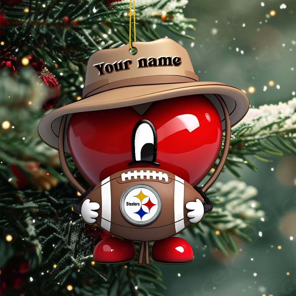 Sportswearmerch Pittsburgh Steelers NFL x Bad Bunny Acrylic Ornament Gift For Fans