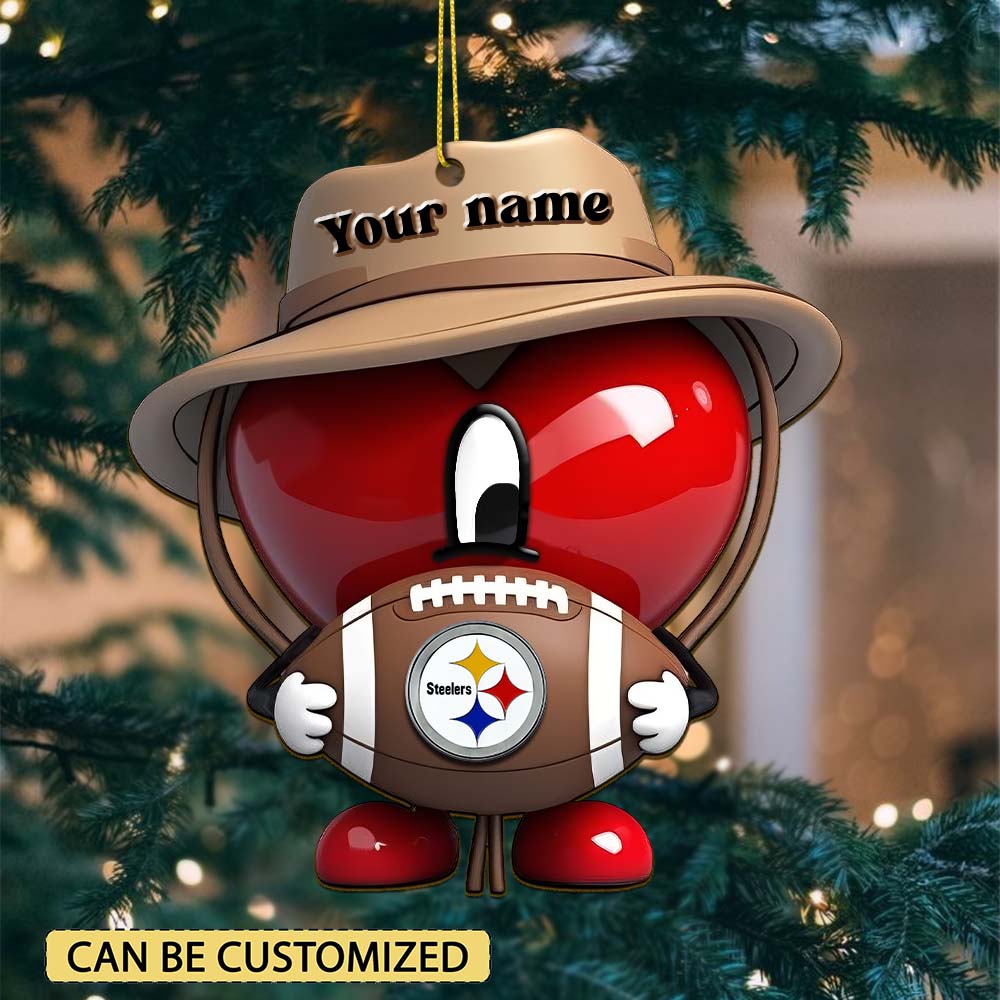 Sportswearmerch Pittsburgh Steelers NFL x Bad Bunny Acrylic Ornament Gift For Fans