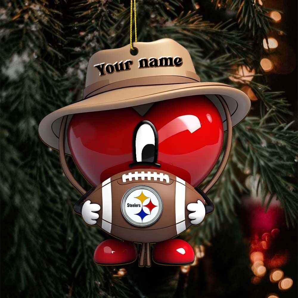 Sportswearmerch Pittsburgh Steelers NFL x Bad Bunny Acrylic Ornament Gift For Fans