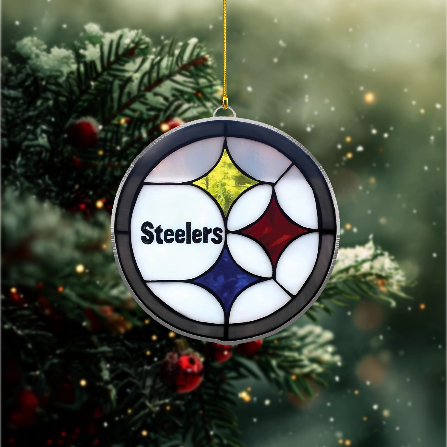 Sportswearmerch Pittsburgh Steelers NFL x Christmas Acrylic Ornament Gift For Fans