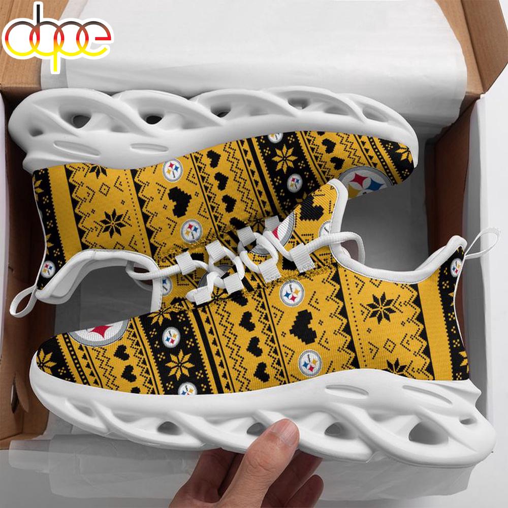 Sportswearmerch Pittsburgh Steelers NFL X-max Patterns Christmas Max Soul Shoes Sneakers For Men And Women