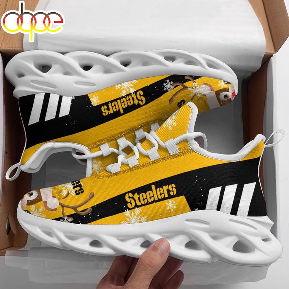 Sportswearmerch Pittsburgh Steelers NFL X-max Reindeer Christmas Max Soul Shoes Sneakers For Men And Women