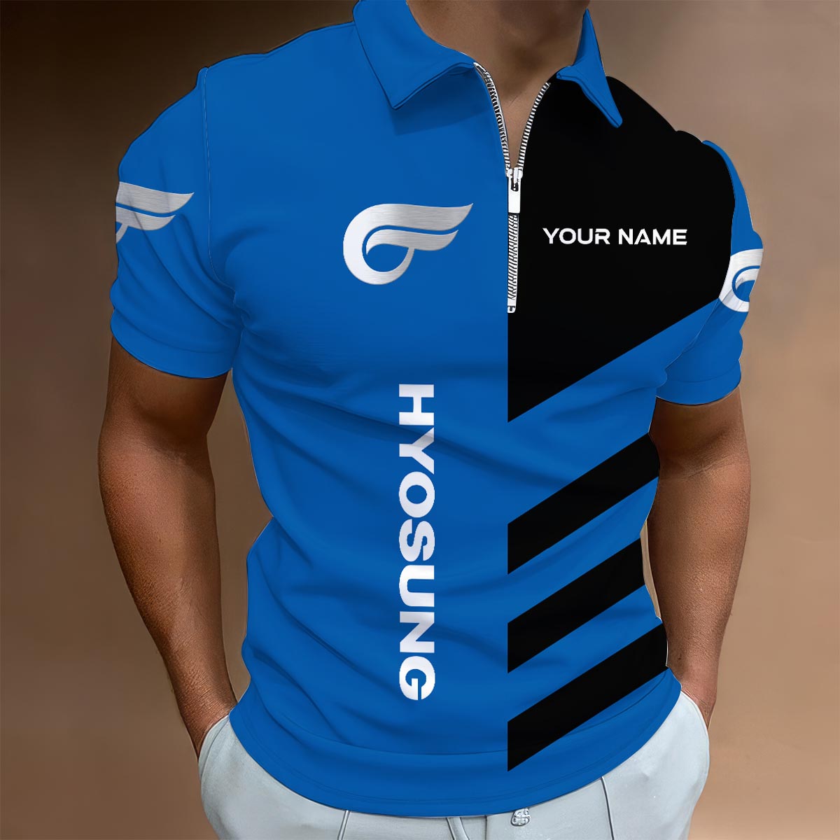 Sportswearmerch Polaris Slingshot Car Lapel Zip Polo Shirt For Fan