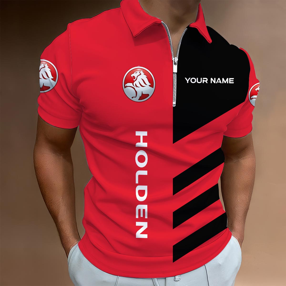 Sportswearmerch Pontiac GTO Car Lapel Zip Polo Shirt For Fan