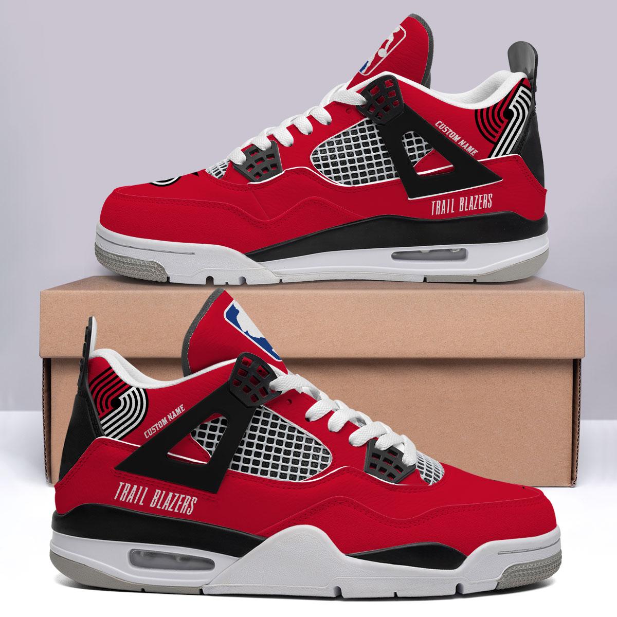 Sportswearmerch Portland Trail Blazers NBA Air Jordan 4 SnAJ4 Sneakers Shoes For Men And Women