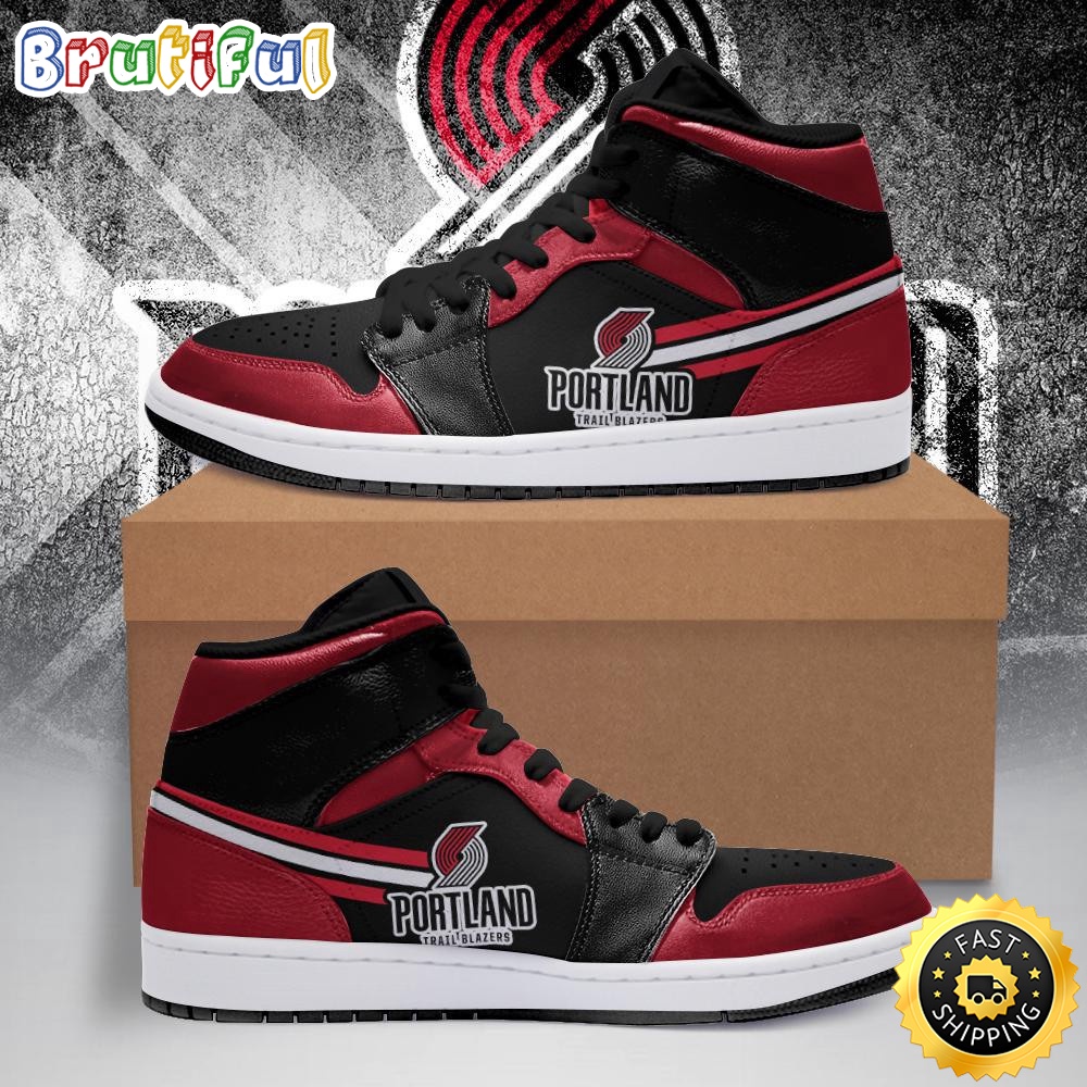 Sportswearmerch Portland Trail Blazers NBA AJ1 High Sneakers Shoes For Men And Women