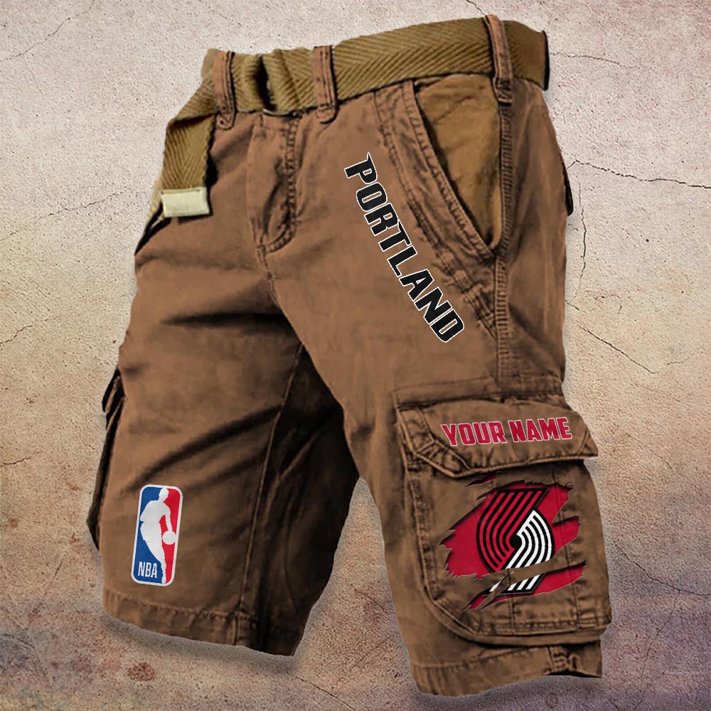 Sportswearmerch Portland Trail Blazers NBA Denim Short For Fan