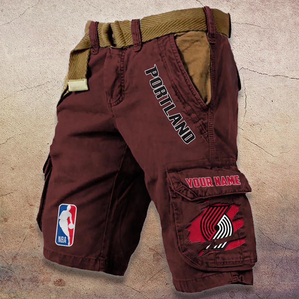 Sportswearmerch Portland Trail Blazers NBA Denim Short For Fan