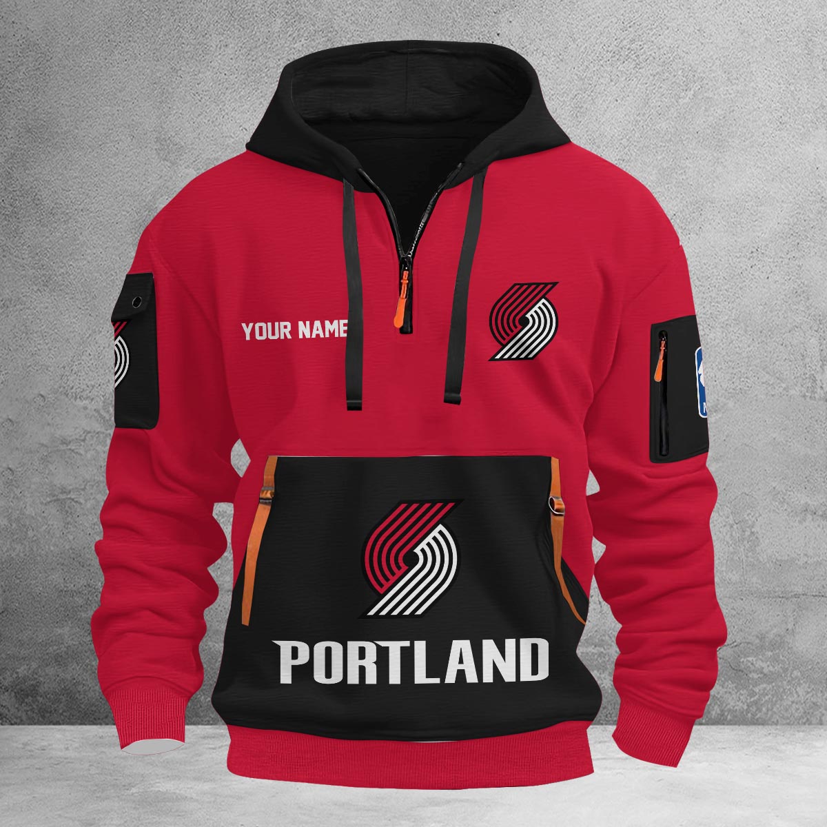 Sportswearmerch Portland Trail Blazers NBA Half Zip Hoodie Personalized For Fan