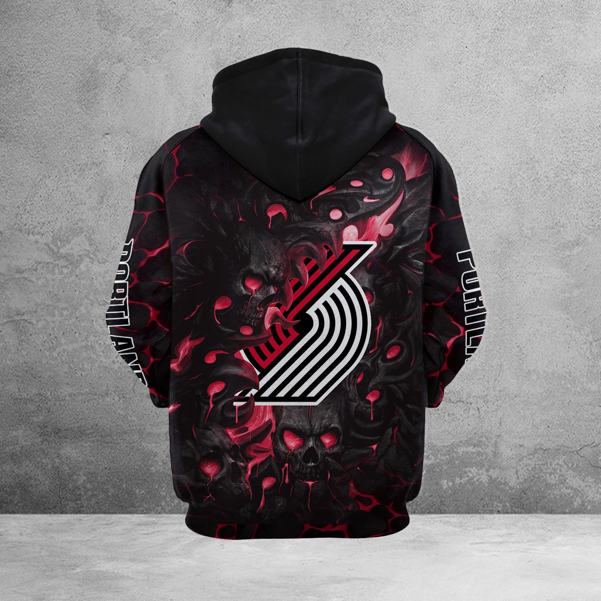 Sportswearmerch Portland Trail Blazers NBA Lava Skull Hoodie For Fan