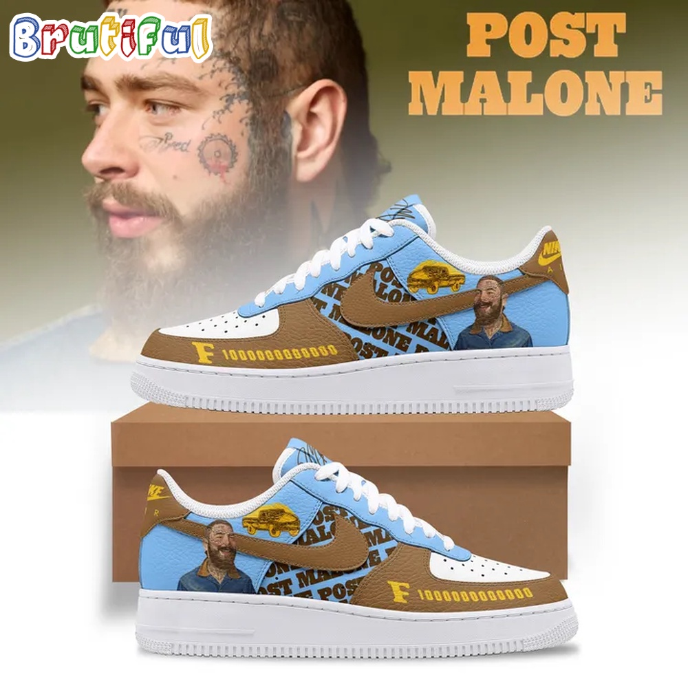 Sportswearmerch Post Malone Music The F-1 Trillion Tour Air Low-Top Shoes For Men And Women