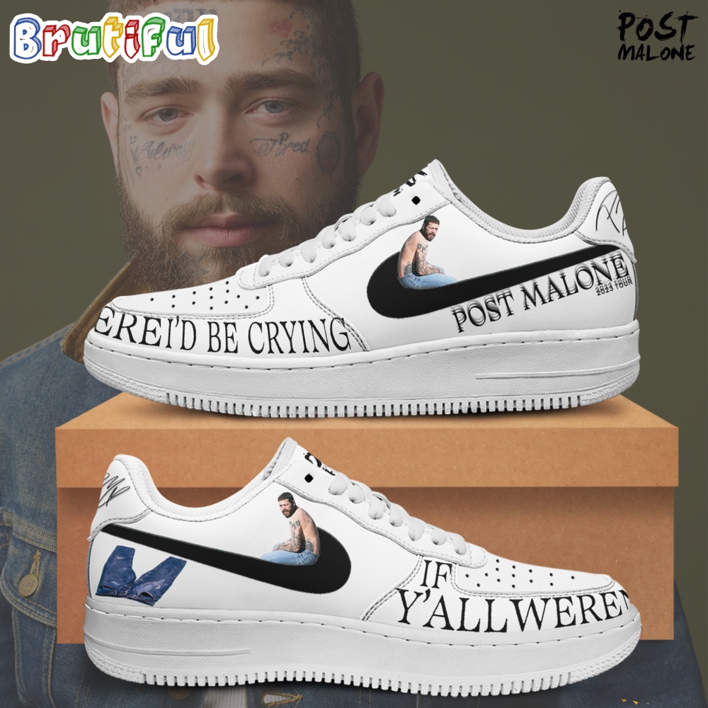 Sportswearmerch Post Malone Music World Tour Air Low-Top Shoes For Men And Women