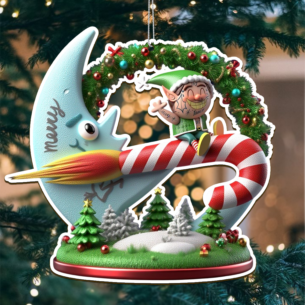 Sportswearmerch Post Malone x Christmas Acrylic Ornament Gift For Fan