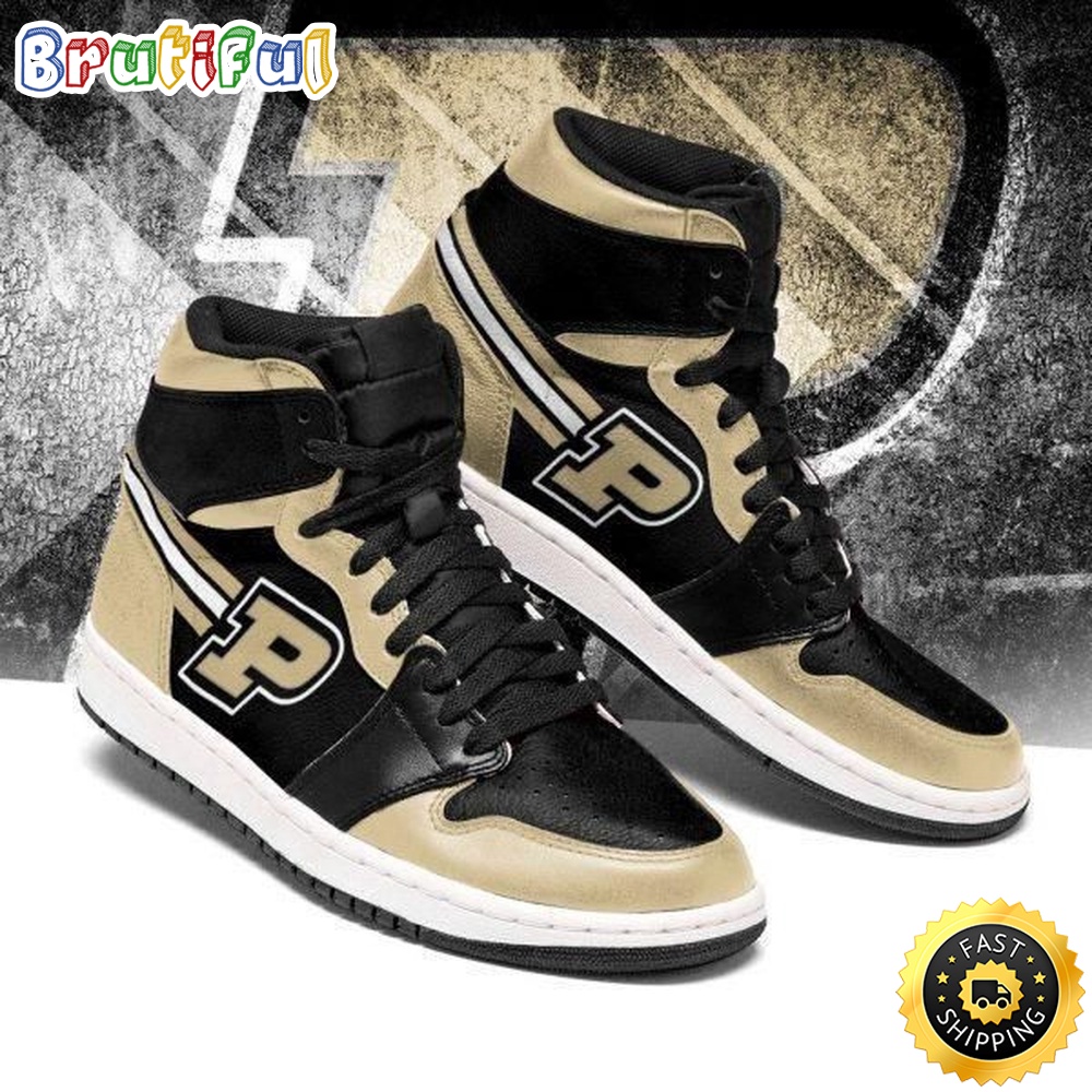Sportswearmerch Purdue Boilermakers NCAA AJ1 High Sneakers Shoes For Men And Women