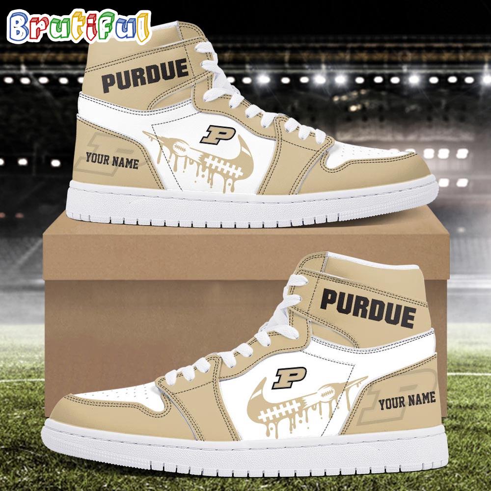 Sportswearmerch Purdue Boilermakers NCAA AJ1 High Sneakers Shoes For Men And Women