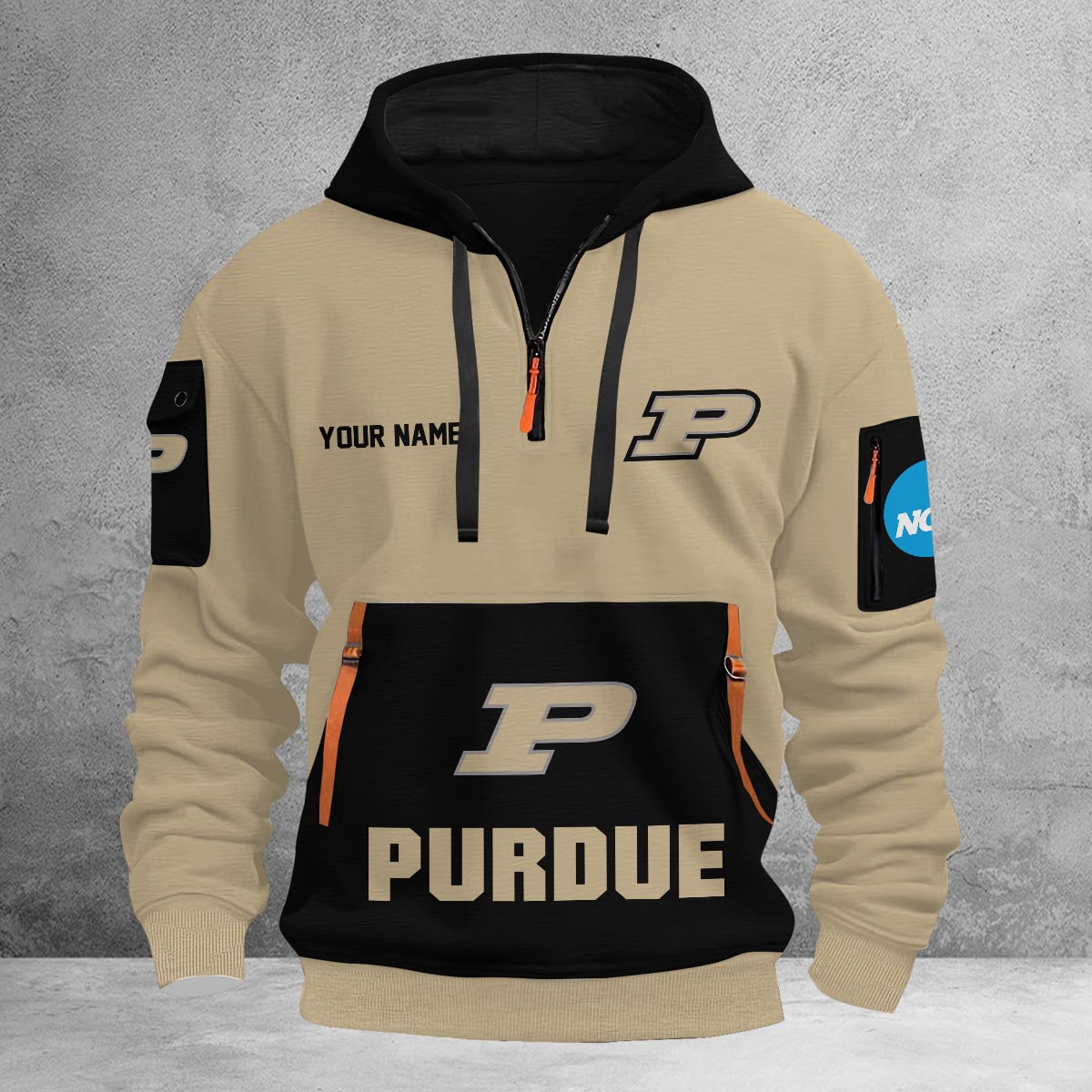 Sportswearmerch Purdue Boilermakers NCAA Half Zip Hoodie Personalized For Fan