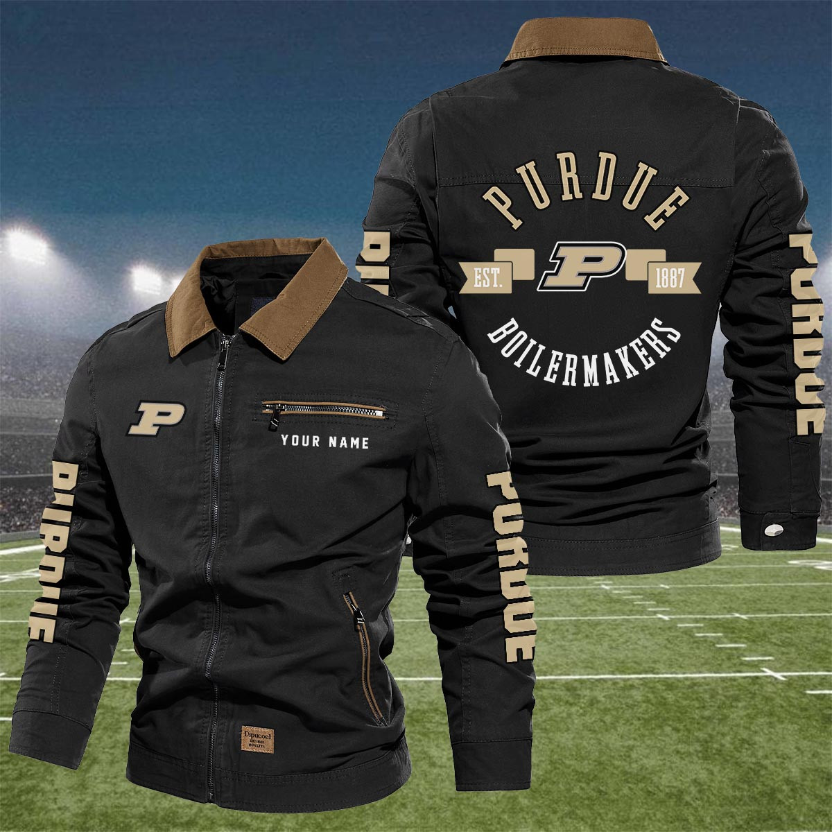 Sportswearmerch Purdue Boilermakers NCAA Lapel Jacket For Fan