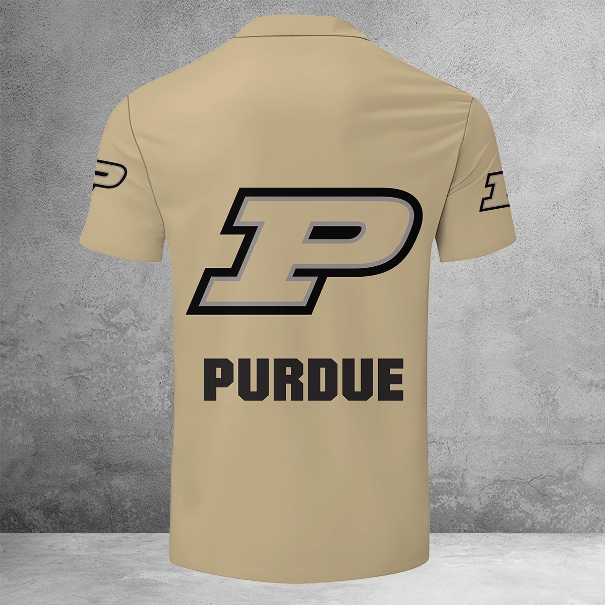 Sportswearmerch Purdue Boilermakers NCAA Lapel Zip Polo Shirt For Fan