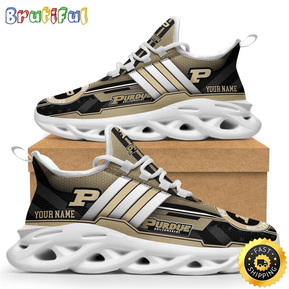 Sportswearmerch Purdue Boilermakers NCAA Max Soul Shoes Sneakers For Fan