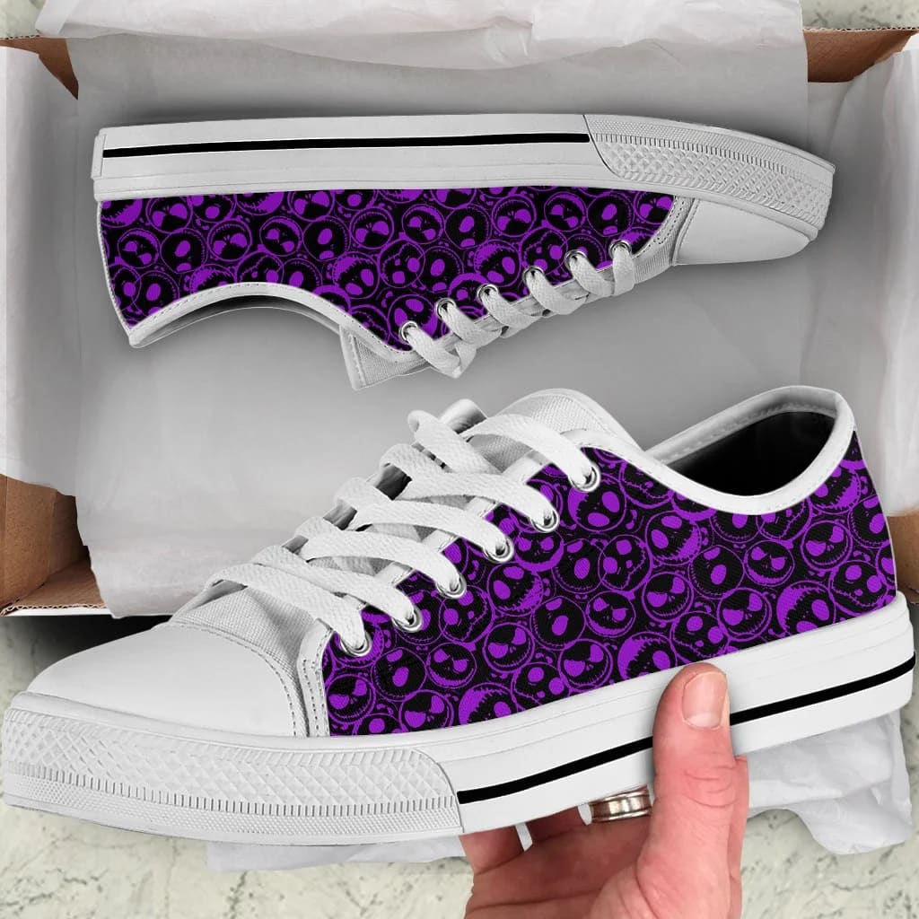 Sportswearmerch Purple JS Faces Women Low Top Canvas Sneakers Shoes For Men And Women