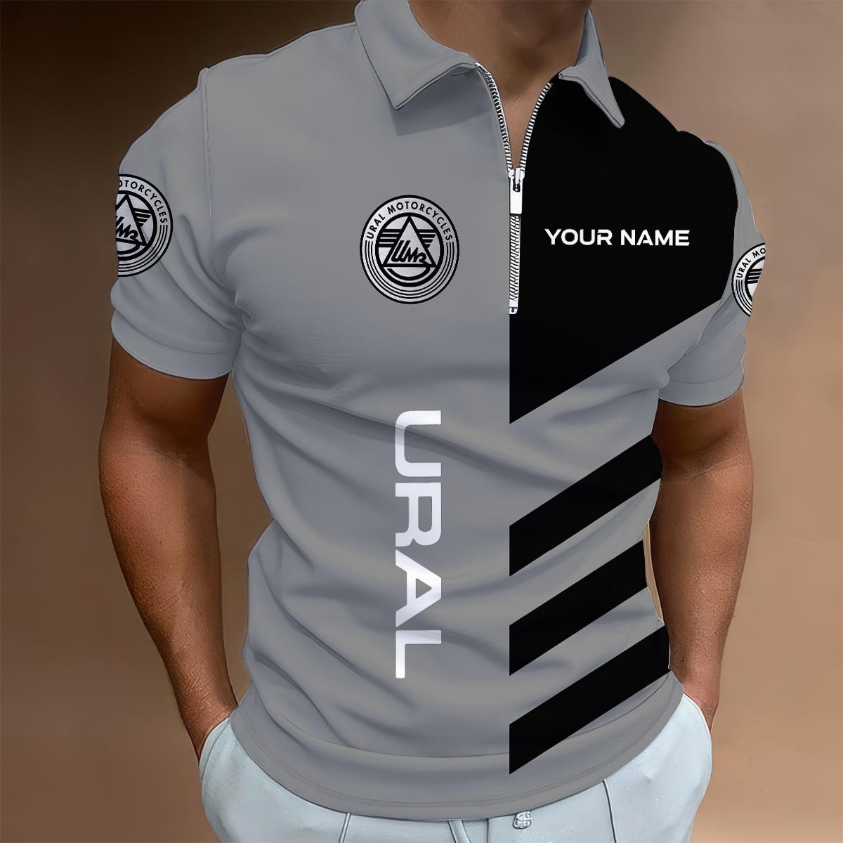 Sportswearmerch Ram truck Car Lapel Zip Polo Shirt For Fan