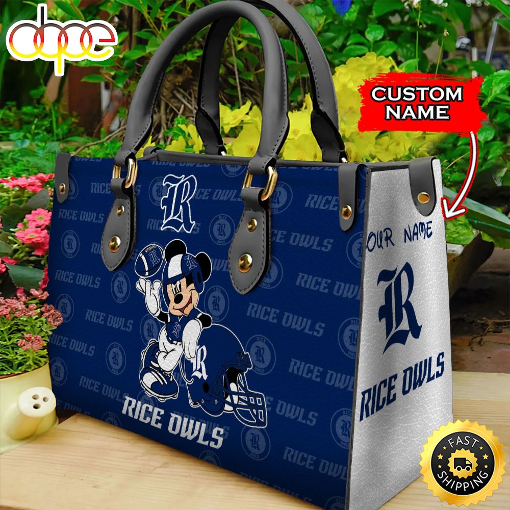 Sportswearmerch Rice Owls NCAA Mickey Leather Bag For Fan