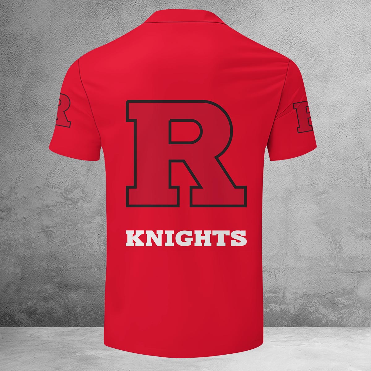 Sportswearmerch Rutgers Scarlet Knights Lapel Zip Polo Shirt For Fan