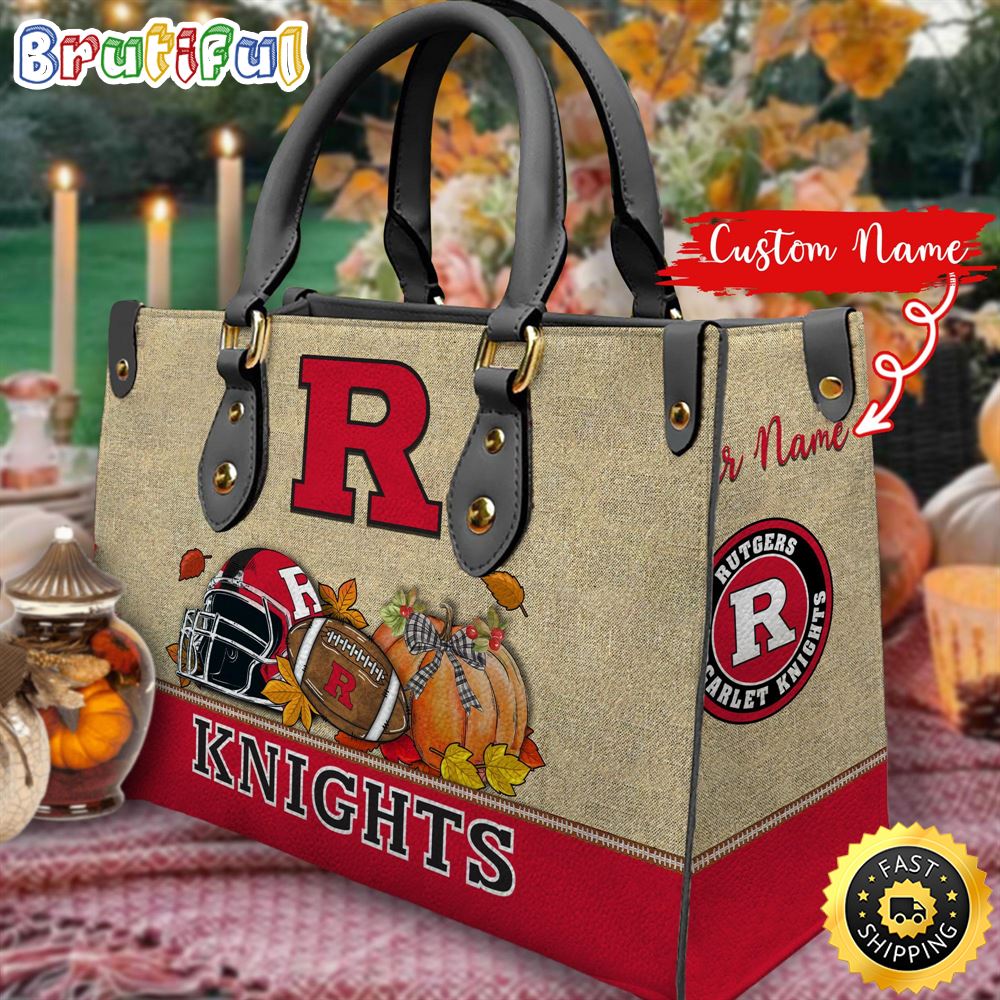 Sportswearmerch Rutgers Scarlet Knights NCAA Autumn Leather Handbag For Fan