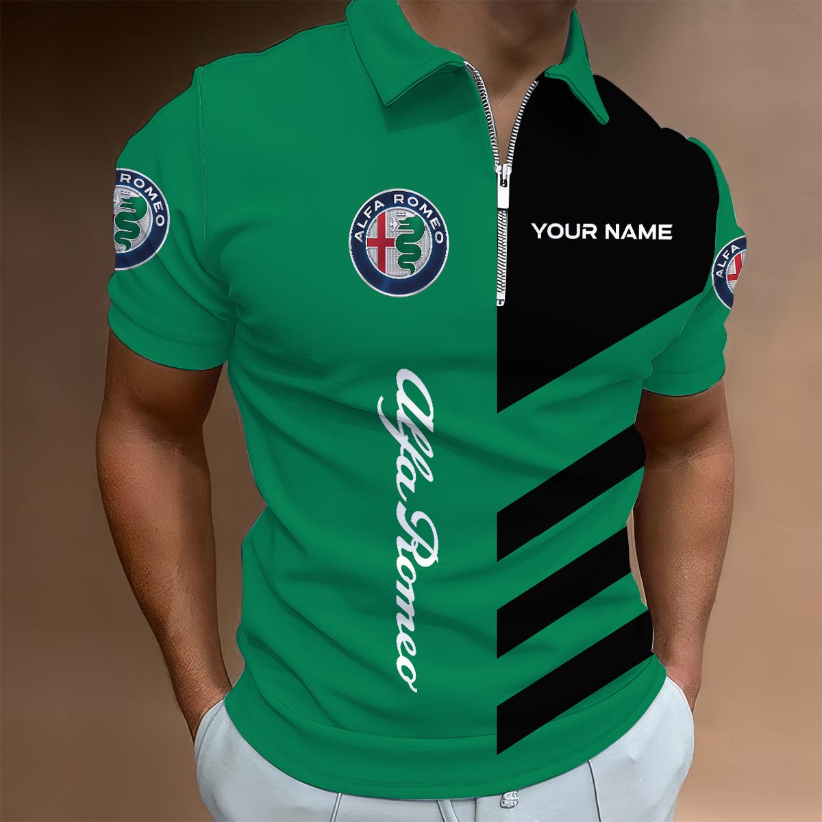 Sportswearmerch Rutgers Scarlet Knights NCAA Lapel Zip Polo Shirt For Fan