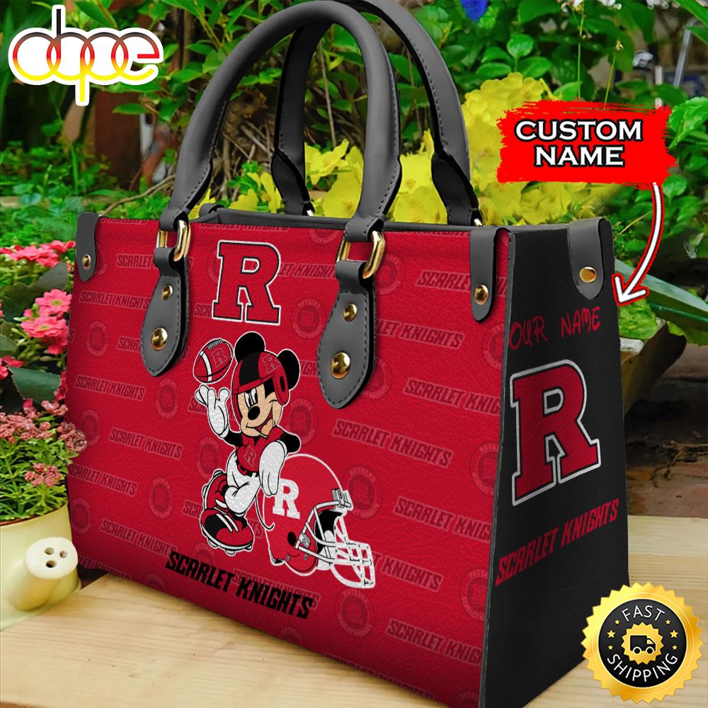 Sportswearmerch Rutgers Scarlet Knights NCAA Mickey Leather Bag For Fan