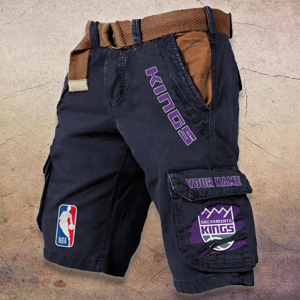Sportswearmerch Sacramento Kings NBA Denim Short For Fan