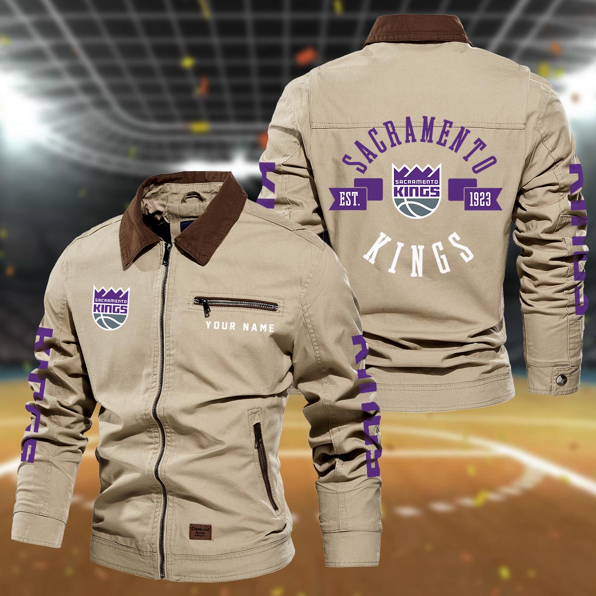 Sportswearmerch Sacramento Kings NBA Lapel Jacket For Fan