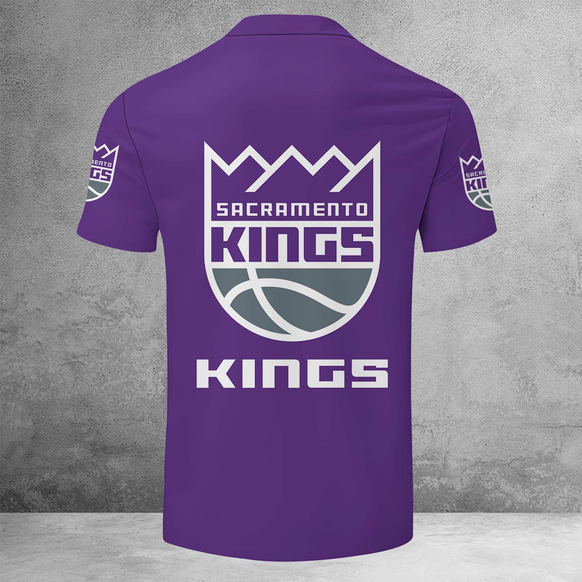 Sportswearmerch Sacramento Kings NBA Lapel Zip Polo Shirt For Fan