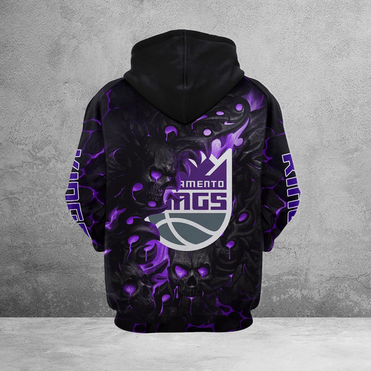 Sportswearmerch Sacramento Kings NBA Lava Skull Hoodie For Fan