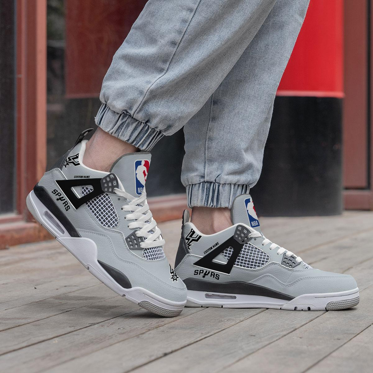 Sportswearmerch San Antonio Spurs NBA AJ4 Sneakers Shoes For Men And Women