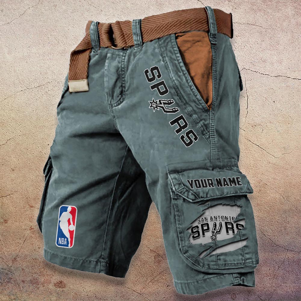 Sportswearmerch San Antonio Spurs NBA Denim Short For Fan