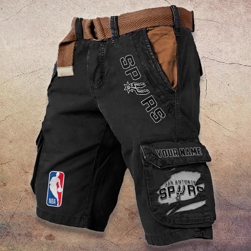 Sportswearmerch San Antonio Spurs NBA Denim Short For Fan