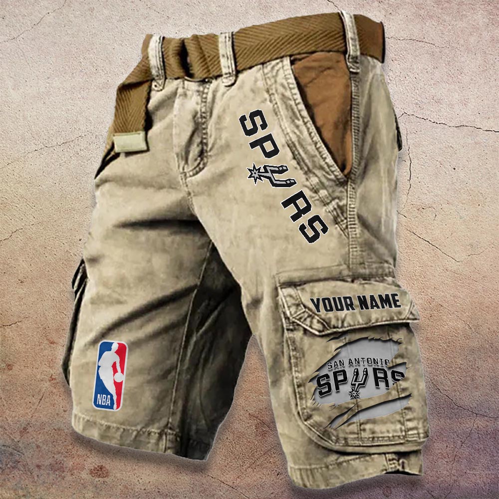 Sportswearmerch San Antonio Spurs NBA Denim Short For Fan