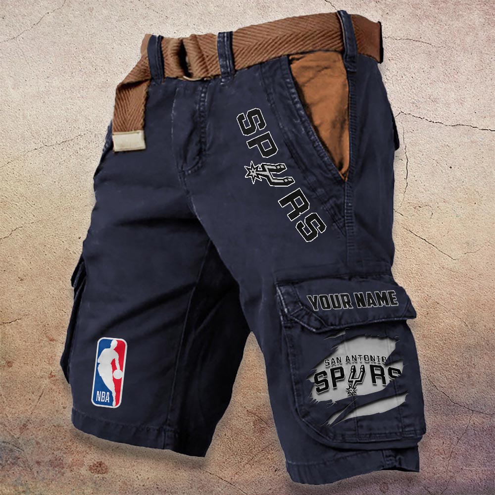 Sportswearmerch San Antonio Spurs NBA Denim Short For Fan