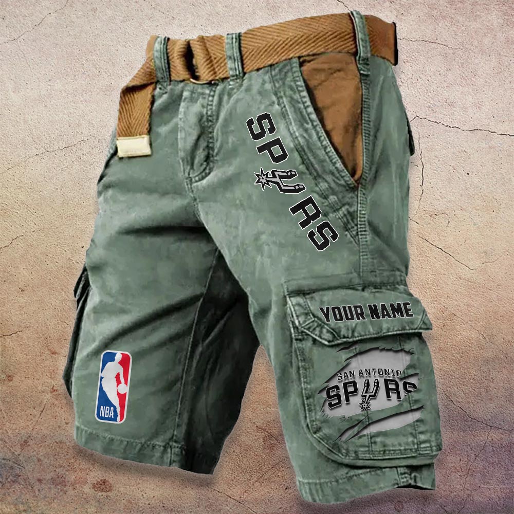 Sportswearmerch San Antonio Spurs NBA Denim Short For Fan