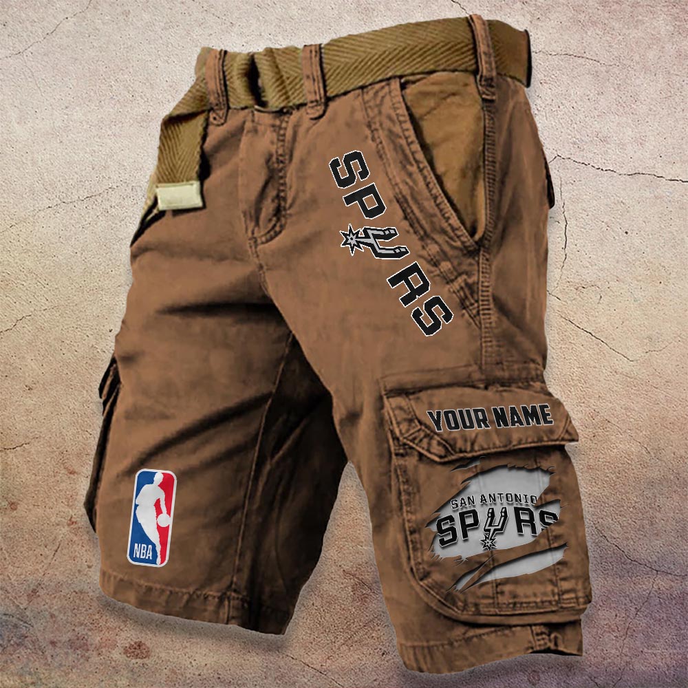 Sportswearmerch San Antonio Spurs NBA Denim Short For Fan