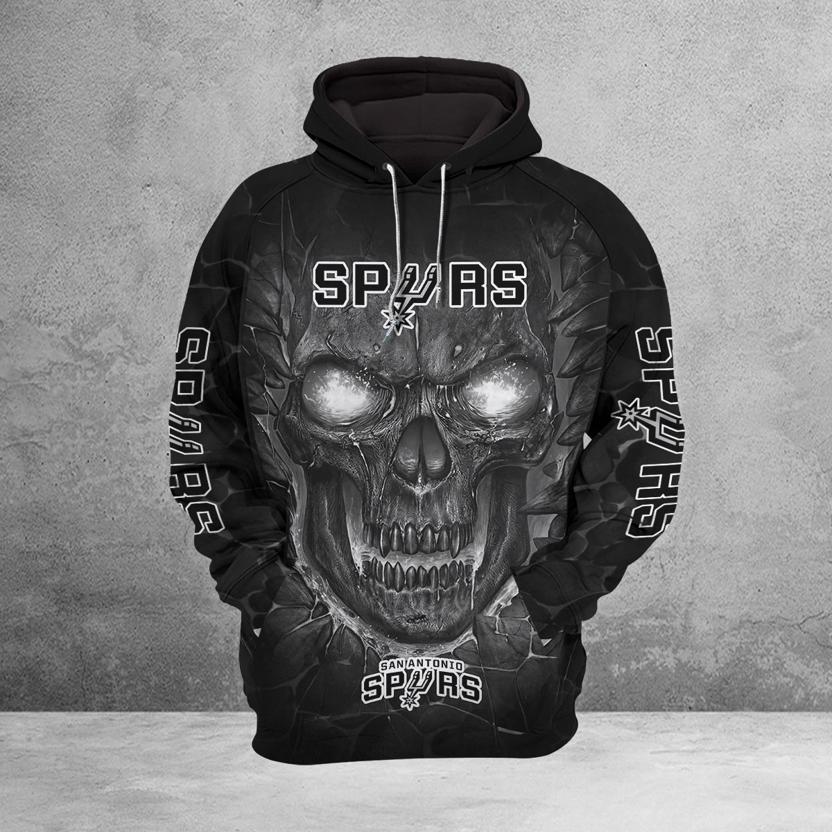 Sportswearmerch San Antonio Spurs NBA Lava Skull Hoodie For Fan