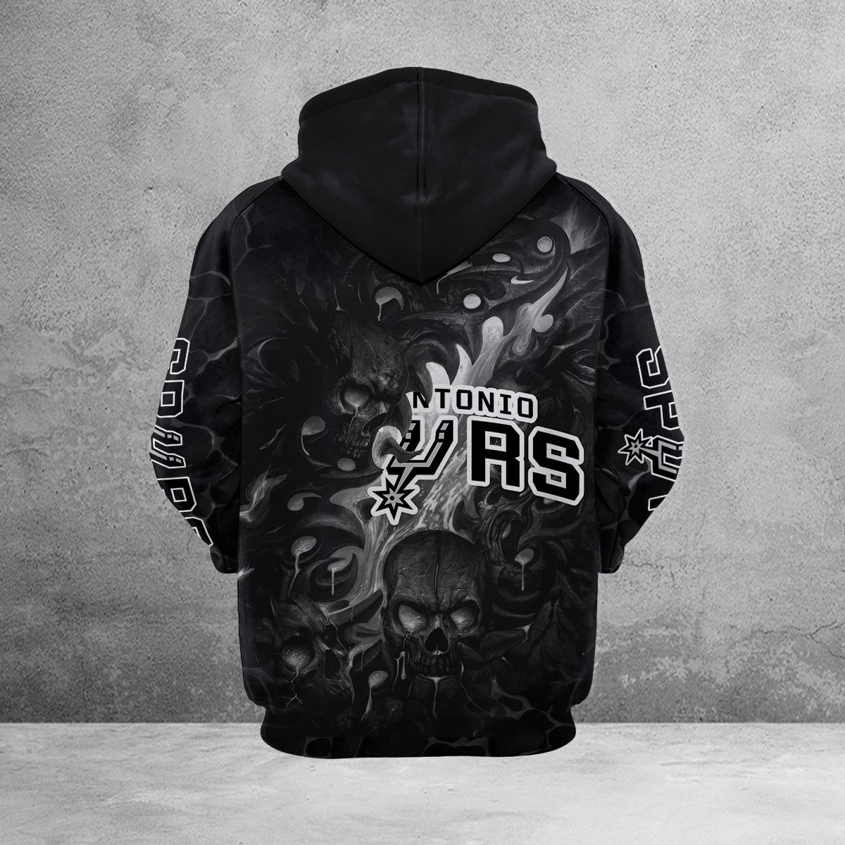 Sportswearmerch San Antonio Spurs NBA Lava Skull Hoodie For Fan