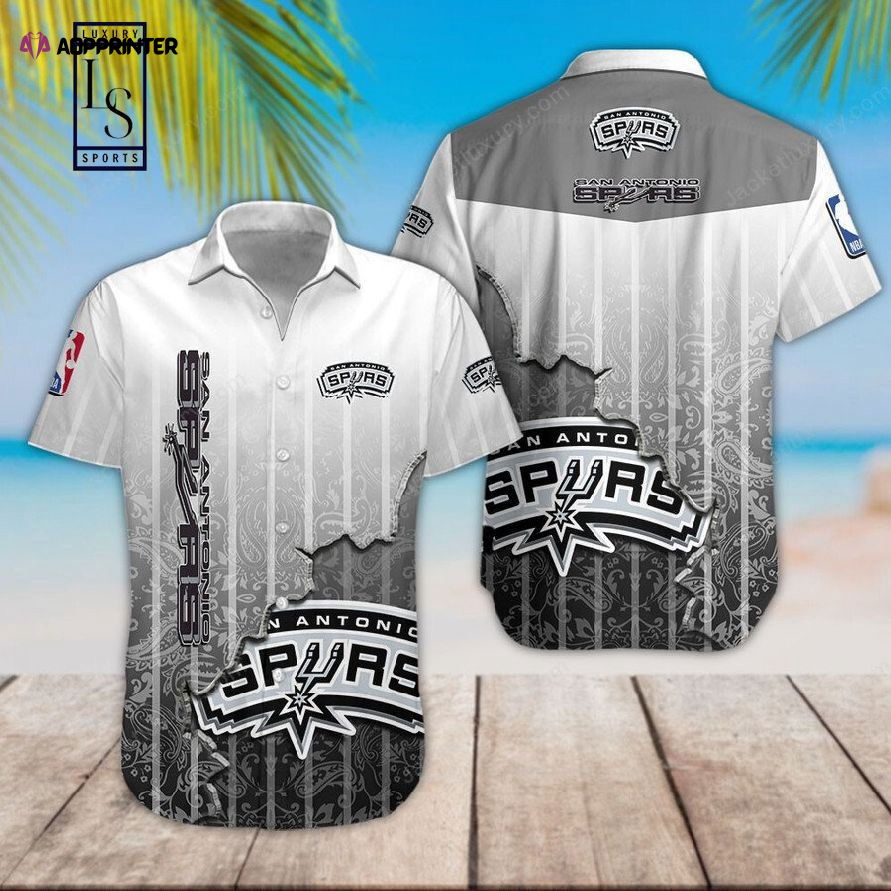 Sportswearmerch San Antonio Spurs NBA Personalized Hawaiian Shirt For Fan