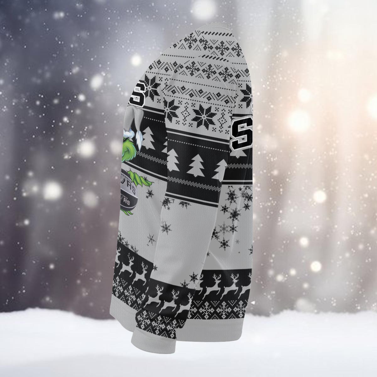 Sportswearmerch San Antonio Spurs NBA x Grinch Christmas Ugly Sweater For Fans