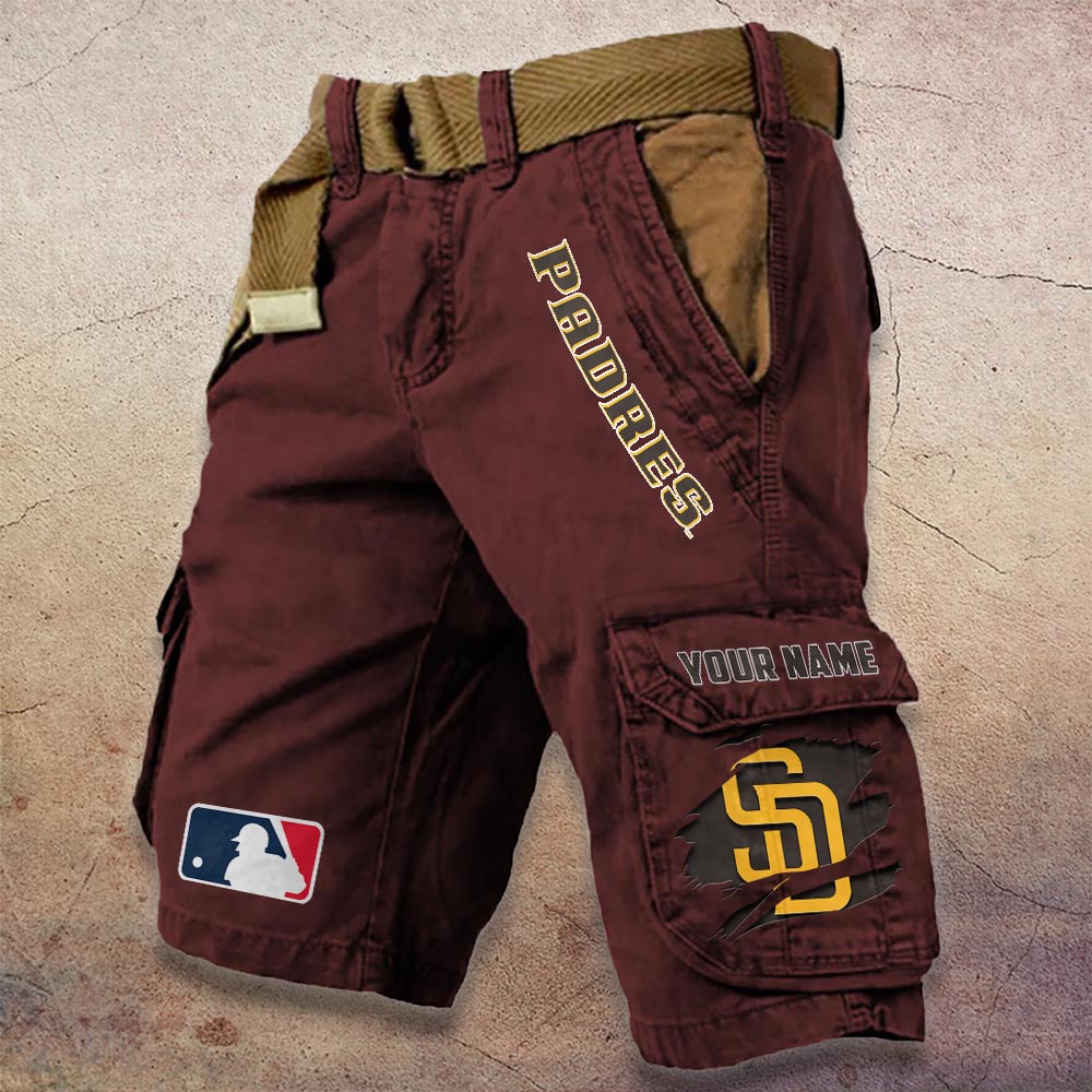 Sportswearmerch San Diego Padres MLB Denim Short For Fan