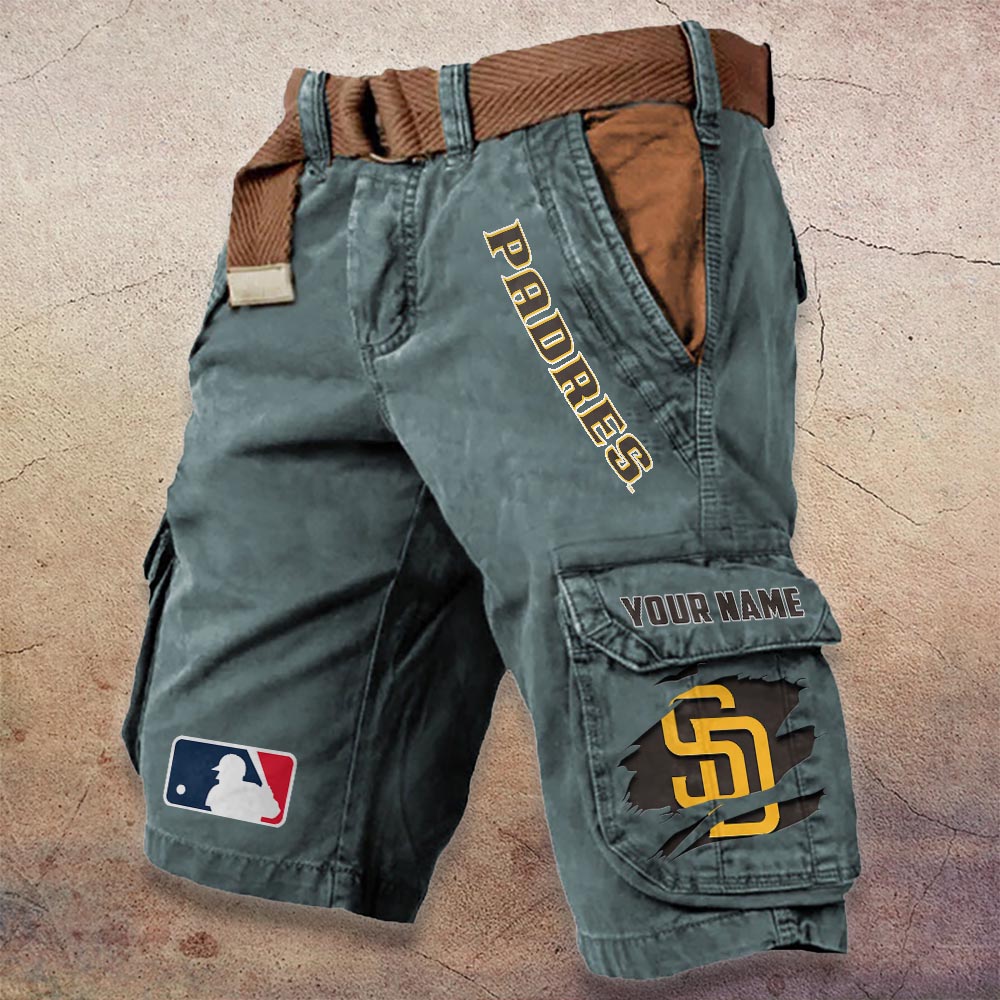Sportswearmerch San Diego Padres MLB Denim Short For Fan
